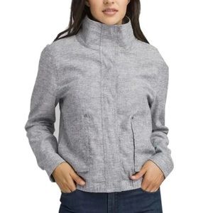 Prana hip length bomber jacket in Grey